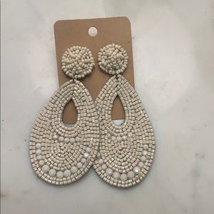 White beaded Earrings